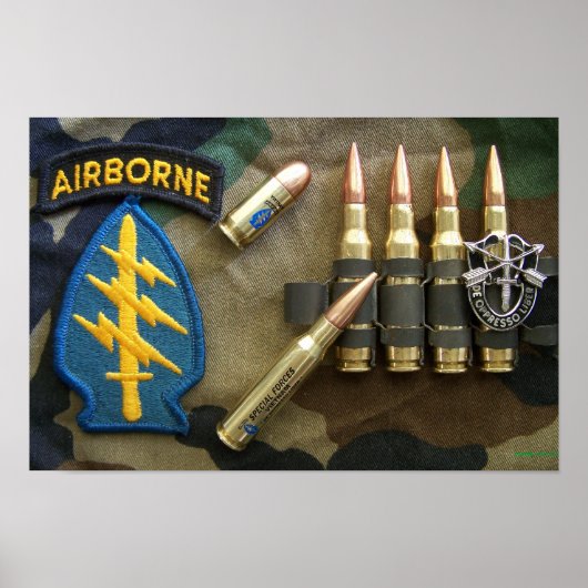 1e speciale troepenmacht groene berets irak flash poster (Voorkant)