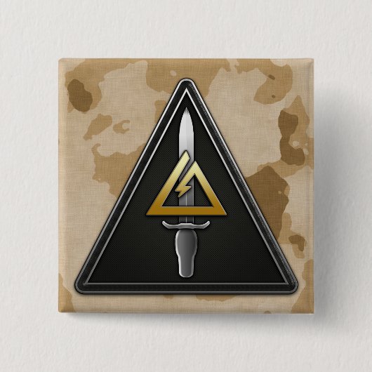 1e speciale troepenmacht — Operationeel Detachment Vierkante Button 5,1 Cm (Voorkant)
