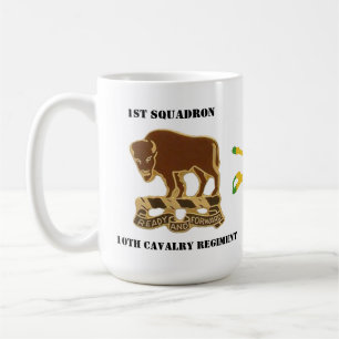 1e Squadron, 10e Cavalry Insignia en VSM-sabers Koffiemok