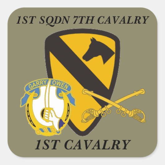 1E SQUADRON 7E CAVALERIE 1E CAVALERIE STICKERS (Voorkant)