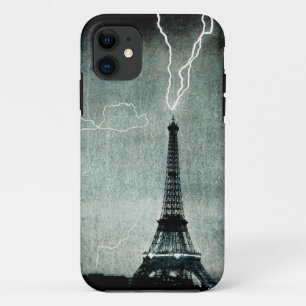 1e Strike - Bliksem raakt Eiffeltoren 1902 iPhone 11 Hoesje