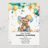 1e teddybeer picknick kaart (Voorkant / Achterkant)