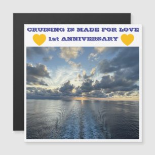 1e TROUWDAG CRUISE DEUR MAGNEET Magnetische Uitnodiging