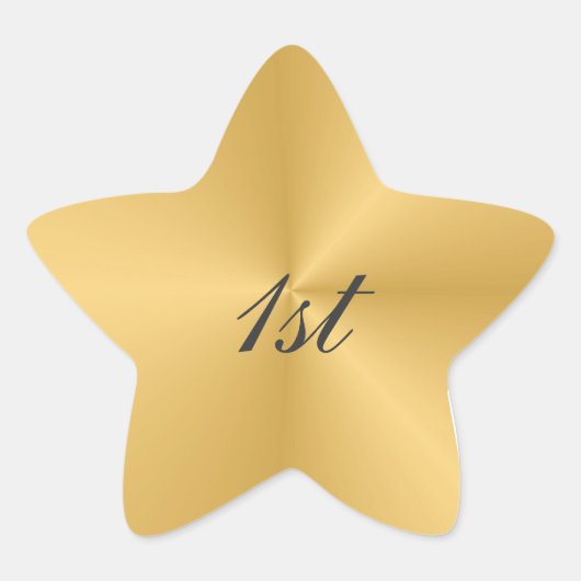 1e trouwdag ster sticker (Voorkant)