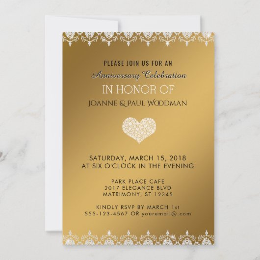 1e trouwfeest verjaardagsfeestje Goud herfstblader Kaart (Achterkant)