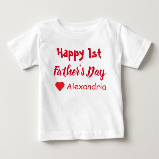 1e Vaderdag Baby T-Shirt (Voorkant)