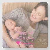 1e Vaderdag Stenen Onderzetter (Voorkant)