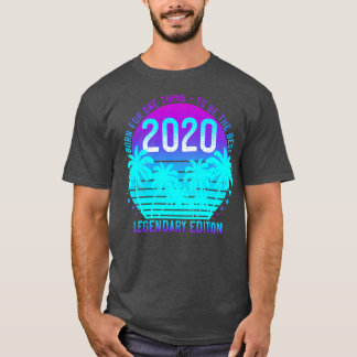1e Verjaardag 2020  Esthetische Zonsondergang Palm T-shirt