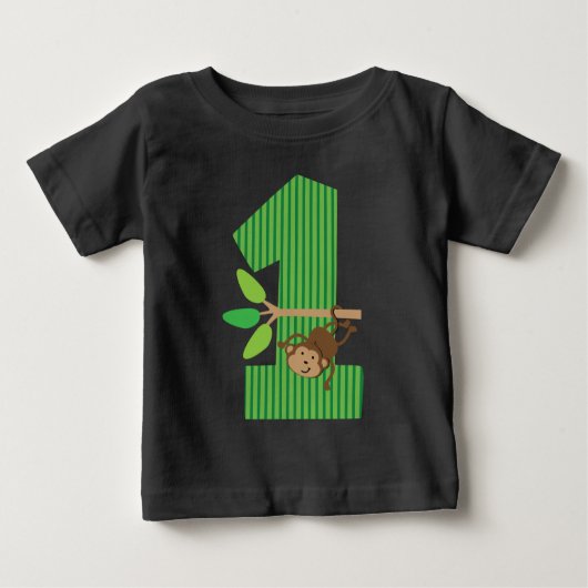 1e verjaardag aap nummer één T-shirt (Voorkant)