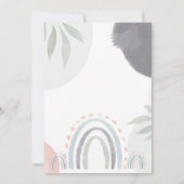 1e verjaardag Boho waterverf baby Shawer Kaart (Achterkant)