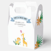 1e verjaardag bostelaar Giraffe Bedankdoosjes (Geopend)