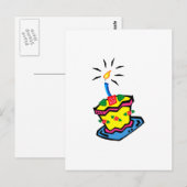 1e verjaardag Cake Briefkaart (Voorkant / Achterkant)