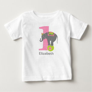 1e Verjaardag Circus Olifant Roze