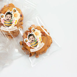 1e Verjaardag Custom Bee Sticker Party Favor Label