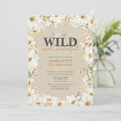 1e verjaardag Daisy Wild & Onederful Terracotta Kaart (Staand voorkant)