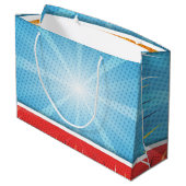 1e verjaardag Dinosaur Party Custom Groot Cadeauzakje (Achterkant Gekanteld)