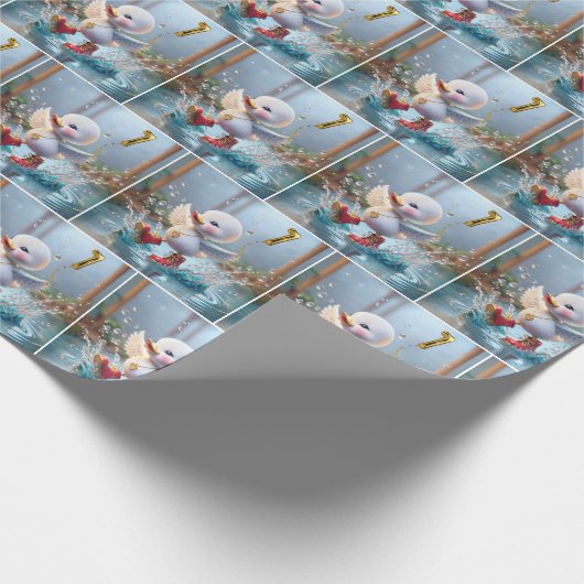 1e verjaardag eendje dansen in een plas cadeaupapier (Hoek)