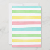 1e verjaardag eenhoorn uitnodiging (Achterkant)