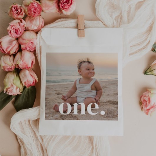 1e verjaardag foto - een bedankzakje