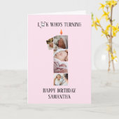 1e verjaardag fotokaart kaart (Gele Bloem)