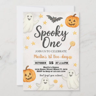 1e verjaardag Halloween uitnodiging