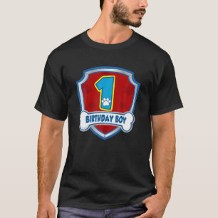 1e verjaardag jongen 1 jaar oude patrouillehonden  t-shirt