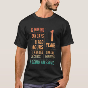 1e verjaardag jongens & meisjes grappig 1 jaar oud t-shirt