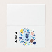 1e verjaardag kaart (Buitenkant ongevouwen)