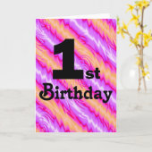 1e verjaardag  kaart (Gele Bloem)