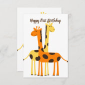 1e verjaardag Kaart (Voorkant / Achterkant)