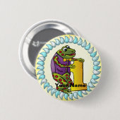 1e Verjaardag kikker pin knop Ronde Button 5,7 Cm (Voorkant /achterkant)
