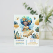 1e verjaardag kleine fee prinses Afrikaanse ONE (Staand voorkant)