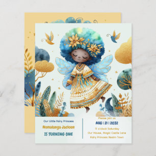 1e verjaardag kleine fee prinses Afrikaanse ONE