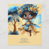 1e verjaardag Kleine Feeën Prinses Afrikaans EEN (Achterkant)