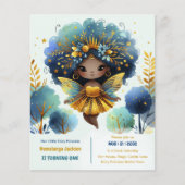 1e verjaardag Kleine Feeën Prinses Afrikaanse EEN (Voorkant)