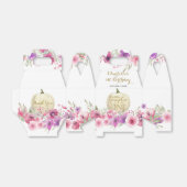 1e verjaardag kleine pompoen bloemetje dank u bedankdoosjes (Uitgevouwen)