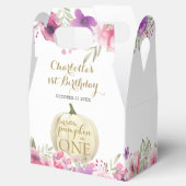 1e verjaardag kleine pompoen bloemetje dank u bedankdoosjes (Geopend)