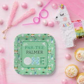 1e Verjaardag Laten we Par-t-shirt golffeest Papieren Bordje (Feest)