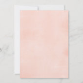 1e verjaardag meisje, blush roze goud bloemenelega kaart (Achterkant)