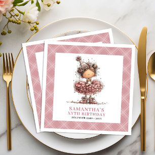 1e verjaardag meisje vreemd grillig grappig servet