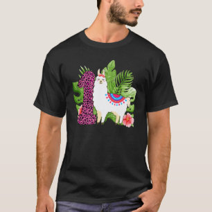 1e verjaardag Meisjes Llama Alpaca 1 Jaar Oud Safa T-shirt