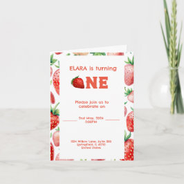 1e verjaardag met aardbeien lijst