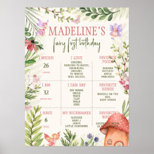 1e verjaardag mijlpaal fee eerst poster