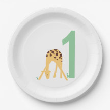 1e verjaardag Moderne Gele Giraffe