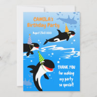 1e verjaardag onder het zee orka walvis baby meisj