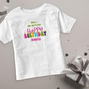 1e verjaardag One-derful dag Kleurrijke kaarsen Kinder Shirts