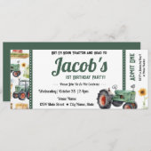 1e verjaardag Ontvang uw uitnodiging voor een trac (Voorkant / Achterkant)