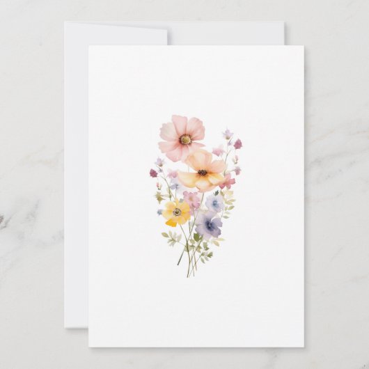 1e verjaardag Onze Kleine Wilde Bloem Wordt Eén Kaart (Achterkant)