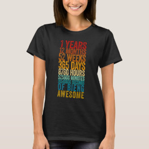 1e verjaardag oude meter 1 jaar oud t-shirt