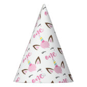 1e verjaardag pastel Unicorn One Feesthoedjes (Links)